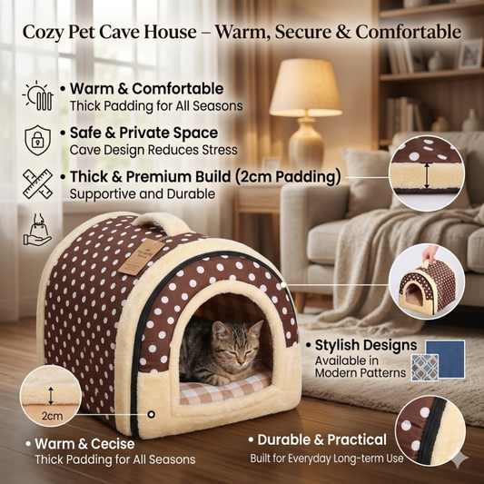 Cozy Pet Cave House – Warm, Secure & Comfortable