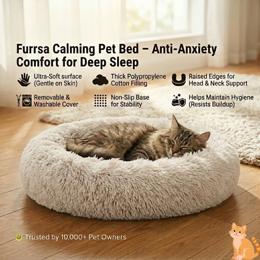 CloudNest Calming Pet Bed – Anti-Anxiety Comfort for Deep Sleep