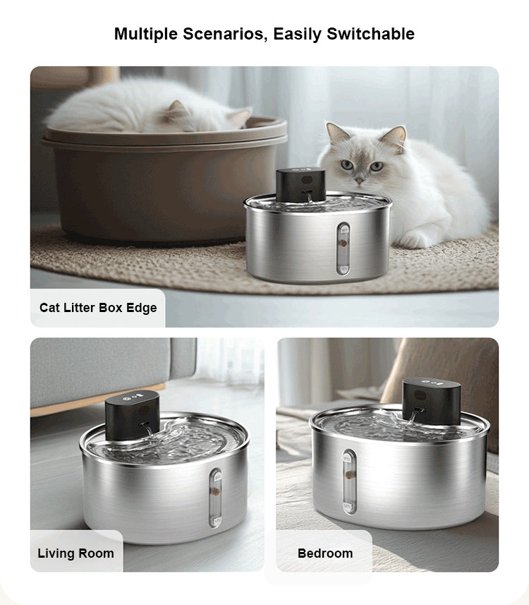 Furrsa Wireless Pet Water Fountain 3.2L