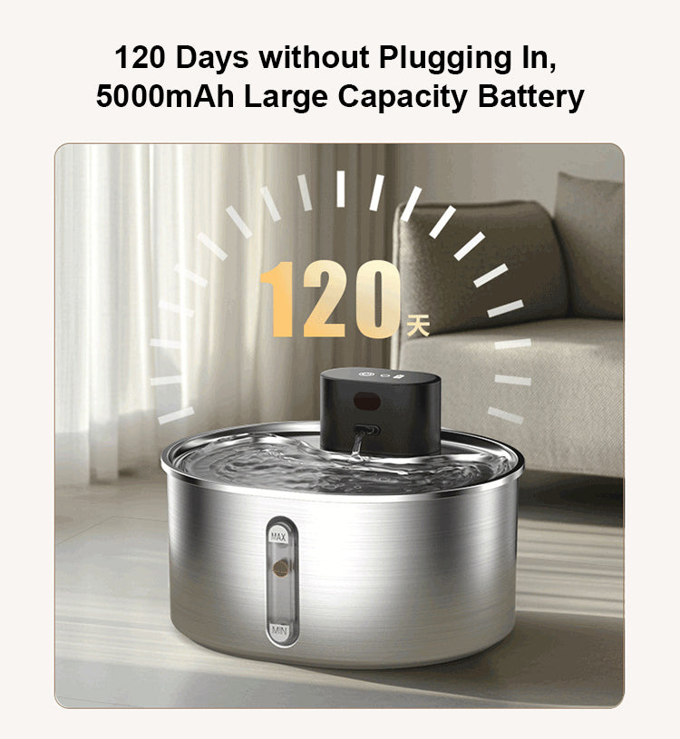 Furrsa Wireless Pet Water Fountain 3.2L