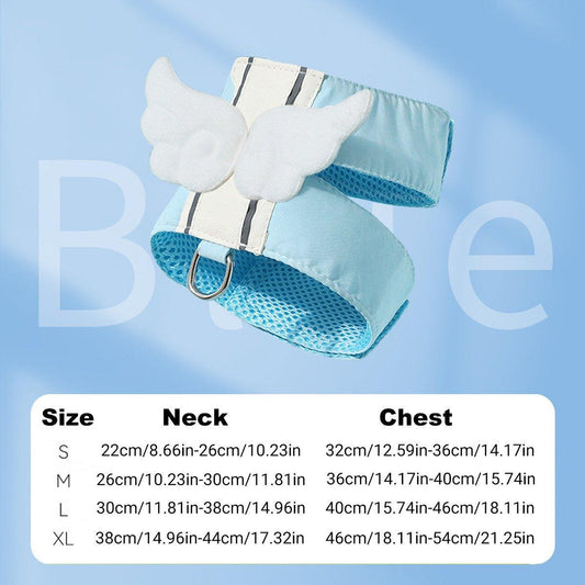 Pet Angel Wings Harness & Leash Set – Anti-Escape, Comfortable Vest for Cats & Dogs (Blue-S)